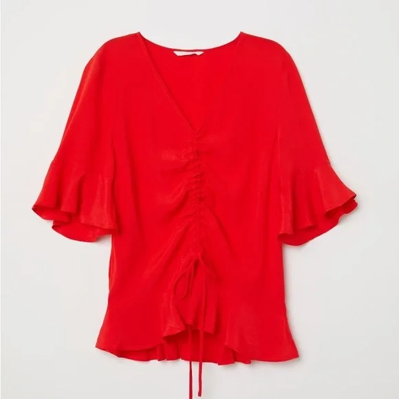 Ruffle drawstring blouse - Picture 1 of 1